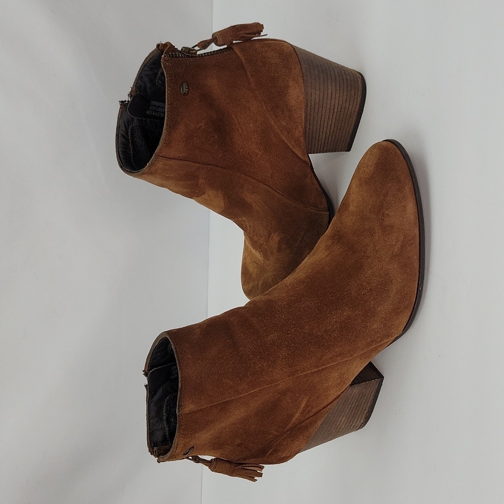 Paul Green Jada Suede Ankle Boots Brown Size 7.5